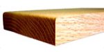 A close up of the edge of a wooden board